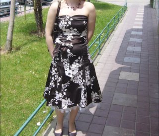 Vestido Blanco flores raso T.36