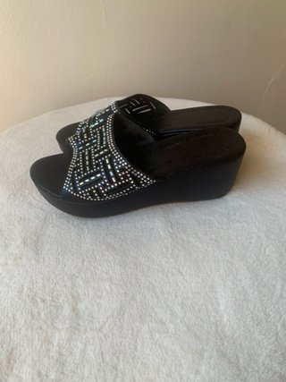 Sandalias negras pedrería Talla 39