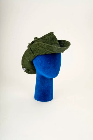 Cappello cowboy verde militare fatto a mano