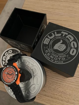 Reloj Bultaco Cemoto Negro y Naranja para niño