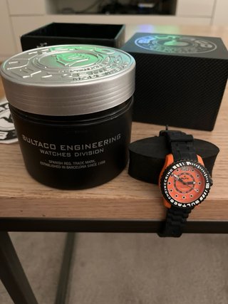 Reloj Bultaco Cemoto Negro y Naranja para niño