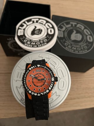 Reloj Bultaco Cemoto Negro y Naranja para niño