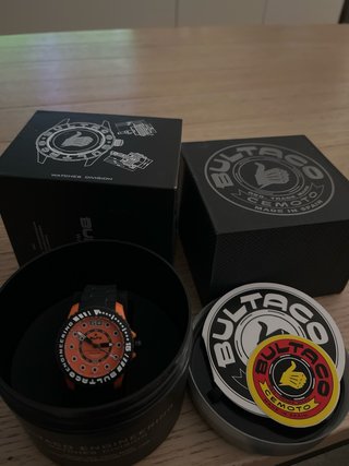 Reloj Bultaco Cemoto Negro y Naranja para niño