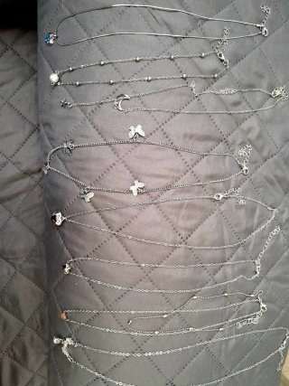 Collar corazón azul y plata