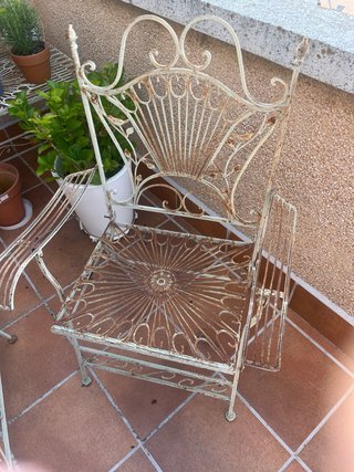 Conjunto 2 Sillas Jardín + Mesa Metal