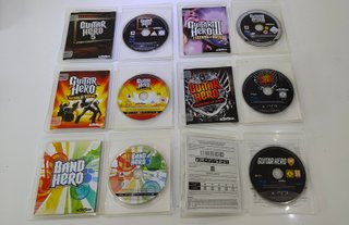 PS3 Super Slim +Lote Juegos Rock Band/ Guitar Hero