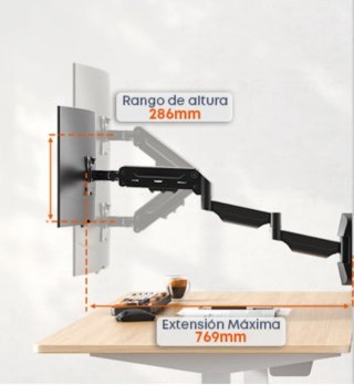Soporte pared articulado monitor/TV VESA 75 y 100
