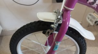 Bicicleta per Bambina Viola con Ruote da 14 Pollici