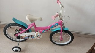 Bicicleta per Bambina Viola con Ruote da 14 Pollici