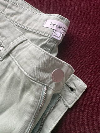 Pantalón vaquero ancho verde
