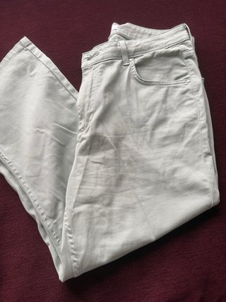 Pantalón vaquero ancho verde