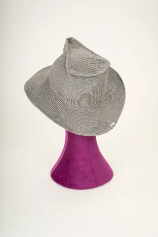 Cappello cowboy fatto a mano, grigio perla