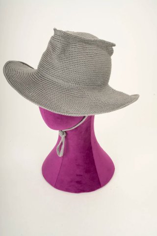 Cappello cowboy fatto a mano, grigio perla