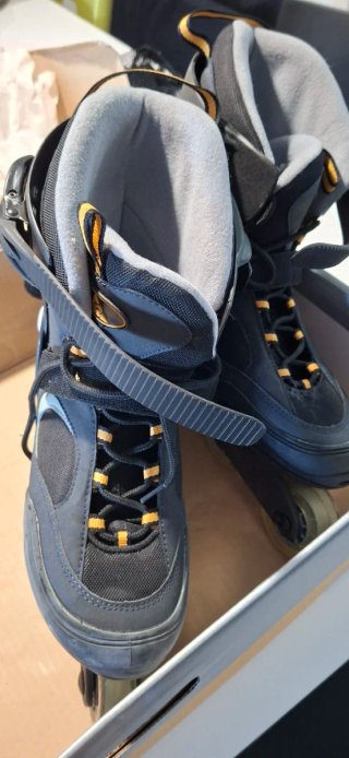 Patines K2 Negro/Amarillo Uso 2 Veces Talla 44,5