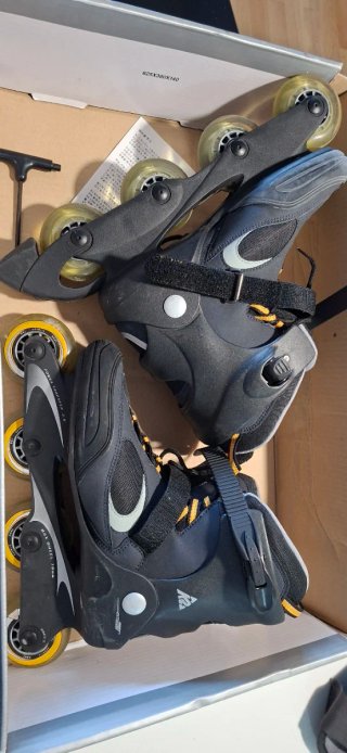 Patines K2 Negro/Amarillo Uso 2 Veces Talla 44,5