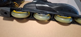 Patines K2 Negro/Amarillo Uso 2 Veces Talla 44,5