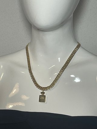 Collar Chanel Vintage N°5 Perfume Dorado