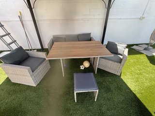 Conjunto Rattan Sintético Mesa y Sofá