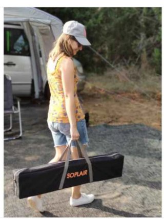 Mesa de camping plegable bambú