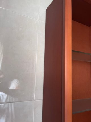 Mueble de baño madera y cristal