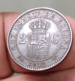 Alfonso XIII 2 cts España 1912 *12* PC.V