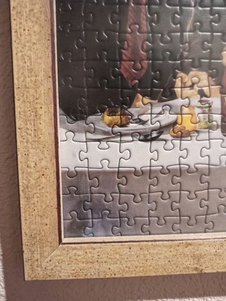 Puzzle La Última Cena de los famosos Marco Madera