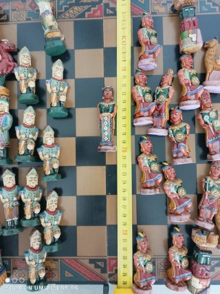 Ajedrez de colección figuras mayas