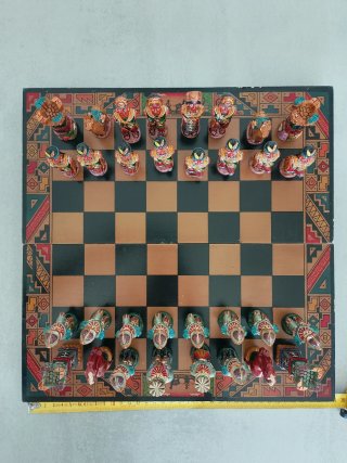 Ajedrez de colección figuras mayas
