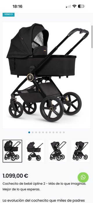 Carro de bebé Venicci upline 2 negro