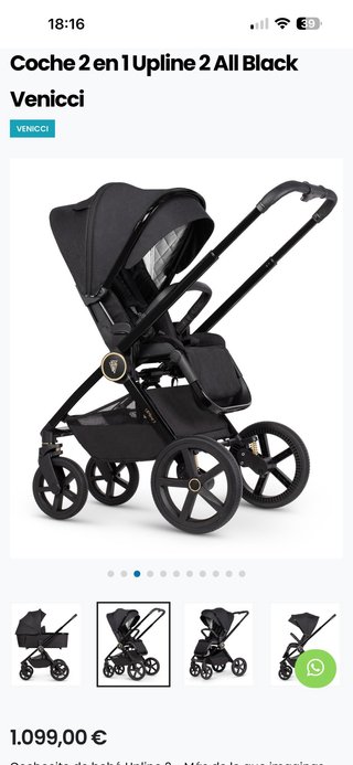 Carro de bebé Venicci upline 2 negro