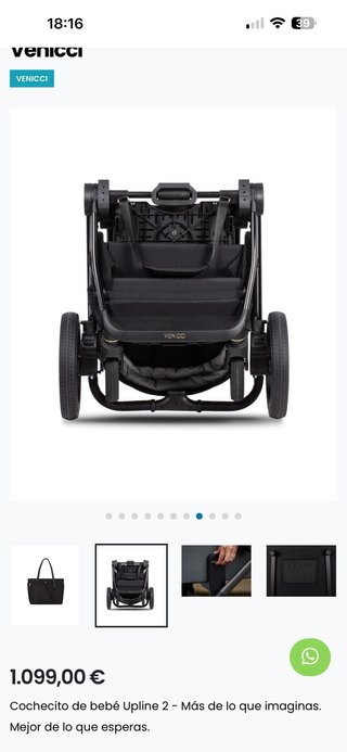 Carro de bebé Venicci upline 2 negro