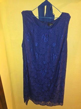 Vestido fiesta azul y morado COUCHEL Talla XXL