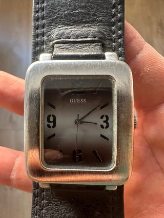 Orologio Guess Vintage Y2K Argento e Nero