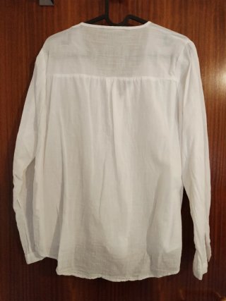 Camisa Lino Blanca Manga Larga