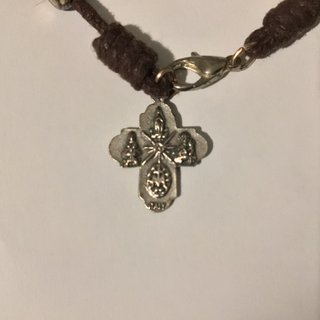 Preciosa Pulsaera Vintage con cruz Religiosa