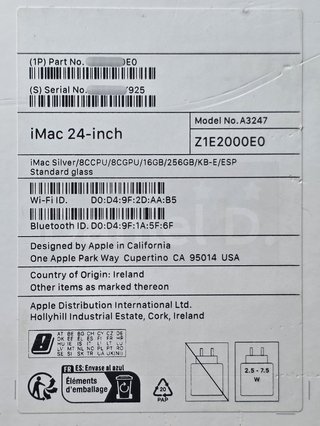 GARANTÍA Ordenador Apple iMac M4 16GB/256SSD