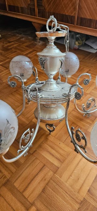 Lámpara de techo vintage 6 tulipas