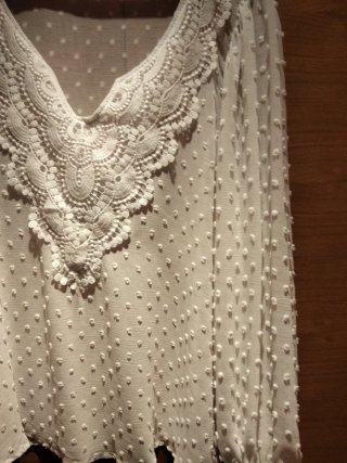 Blusa plumeti blanca talla 44