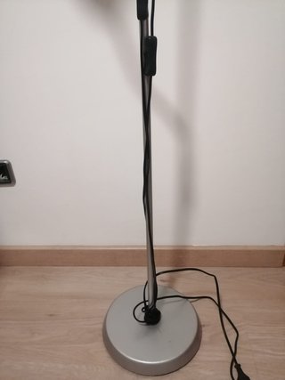 Lámpara de pie salón/habitación plata y blanco