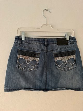 Falda vaquera con lentejuelas