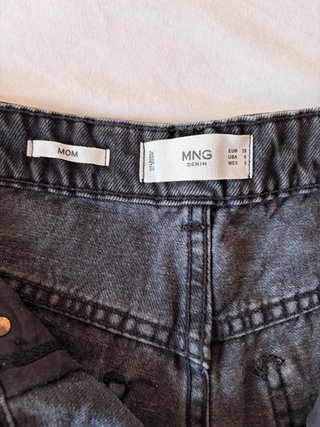 Pantalones cortos vaqueros gris oscuro Mango