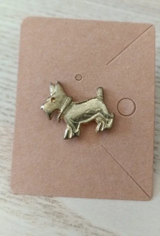 Pin Perro Scottie Dorado 1980
