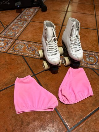 Patines blancos talla 32 + fundas y bolsa