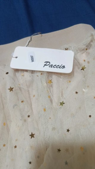 Falda tutú con lentejuelas doradas. Talla única