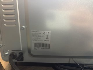 Horno sobremesa Cecotec 10L 1000W