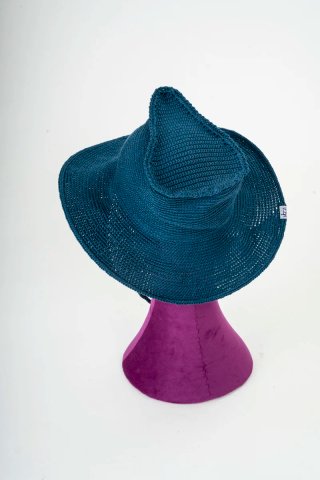 Cappello cowboy handmade in cotone verde ossido
