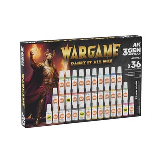 Set Pintura acrilica AK wargame 36 Colores 3Gen