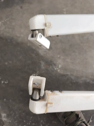Brazos Toldo Europa aluminio Blanco con soporte