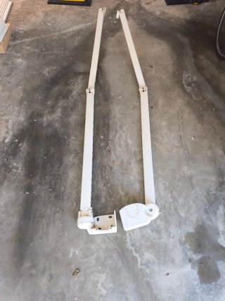 Brazos Toldo Europa aluminio Blanco con soporte