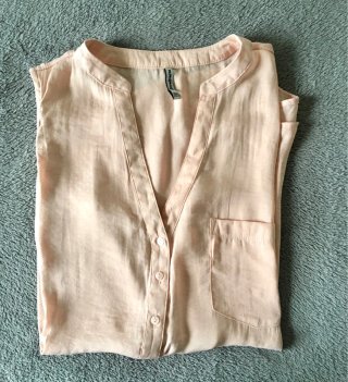 Blusa Stradivarius rosa M sin mangas